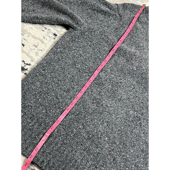 Banana Republic Cardigan Womens XL Gray Lambs Wool Button Tweed Knit Preppy - Picture 9 of 10